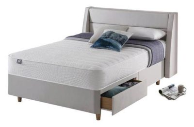 Studio by Silentnight Geo Pocket Double 2 Drw Divan-Natural